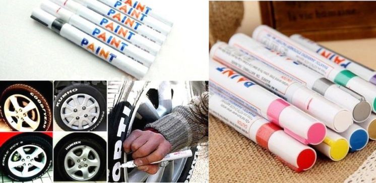 Colored markers for rubber and tires